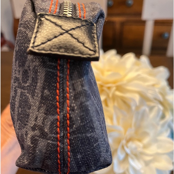 RARE DIOR DENIM OBLIQUE POUCH - Picture 5 of 12